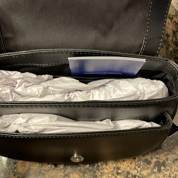 Rebecca Minkoff Black Aster Saddle Crossbody Retail 295.00 NWT - Picture 4 of 9